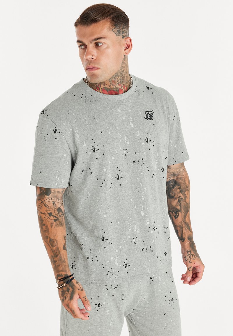 SIKSILK PAINT SPLATTER - T-shirt print - grey marl