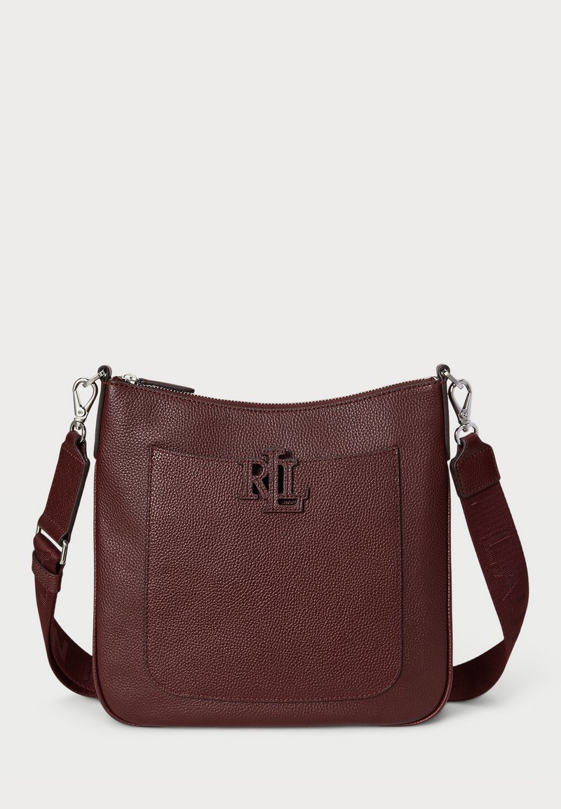 Lauren Ralph Lauren PEBBLED LEATHER LARGE CAMERYN CROSSBODY - Borsa a tracolla - dark garnet
