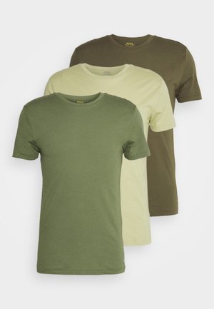 Polo Ralph Lauren CREW 3 PACK - Undertrøjer - olive/garden trail/canopy olive