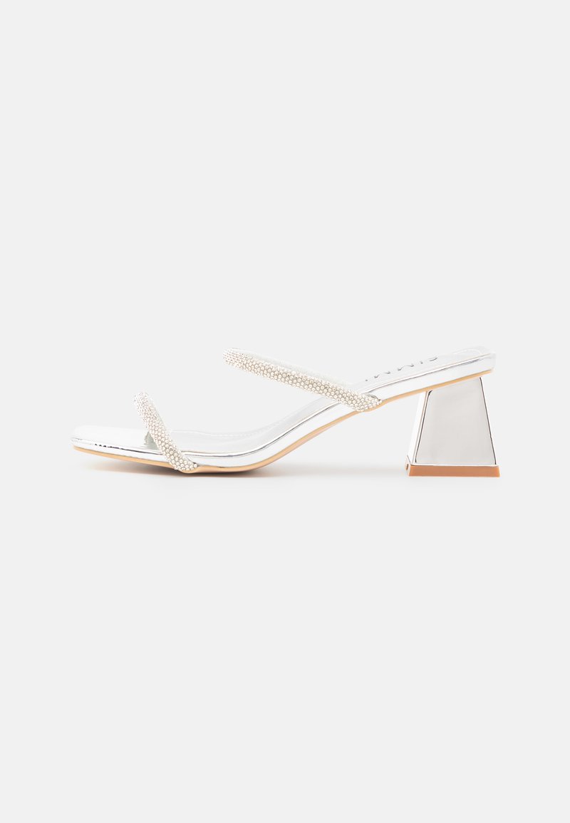 Simmi London - PIXXIE - Heeled mules - silver-coloured, Enlarge