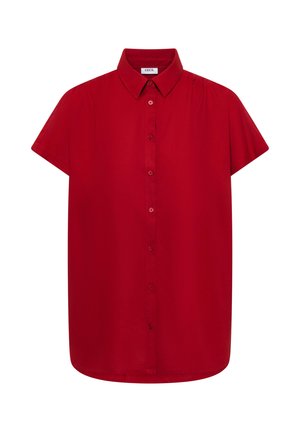 Cecil, BASIC BLOUSE WITH SHIRT COLLAR IN A SOLID COLOR - Chemisier - tamarillo red