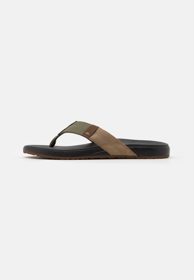 CUSHION BOUNCE PHANTOM - T-bar sandals - tan/olive