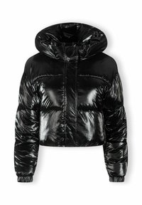 CROPPED METALIC PUFFER - Zimska jakna - black