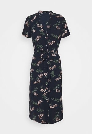 VMSAGA CALF SHIRT DRESS - Shirt dress - navy blazer/nellie