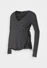 OLMRAYA WRAP - Top dugih rukava - black/whiteoud dancer