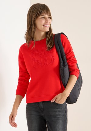 MIT STICKEREI - Sweatshirt - orange