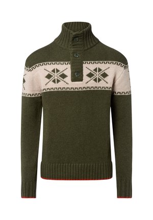 Strickpullover - oliv ecru