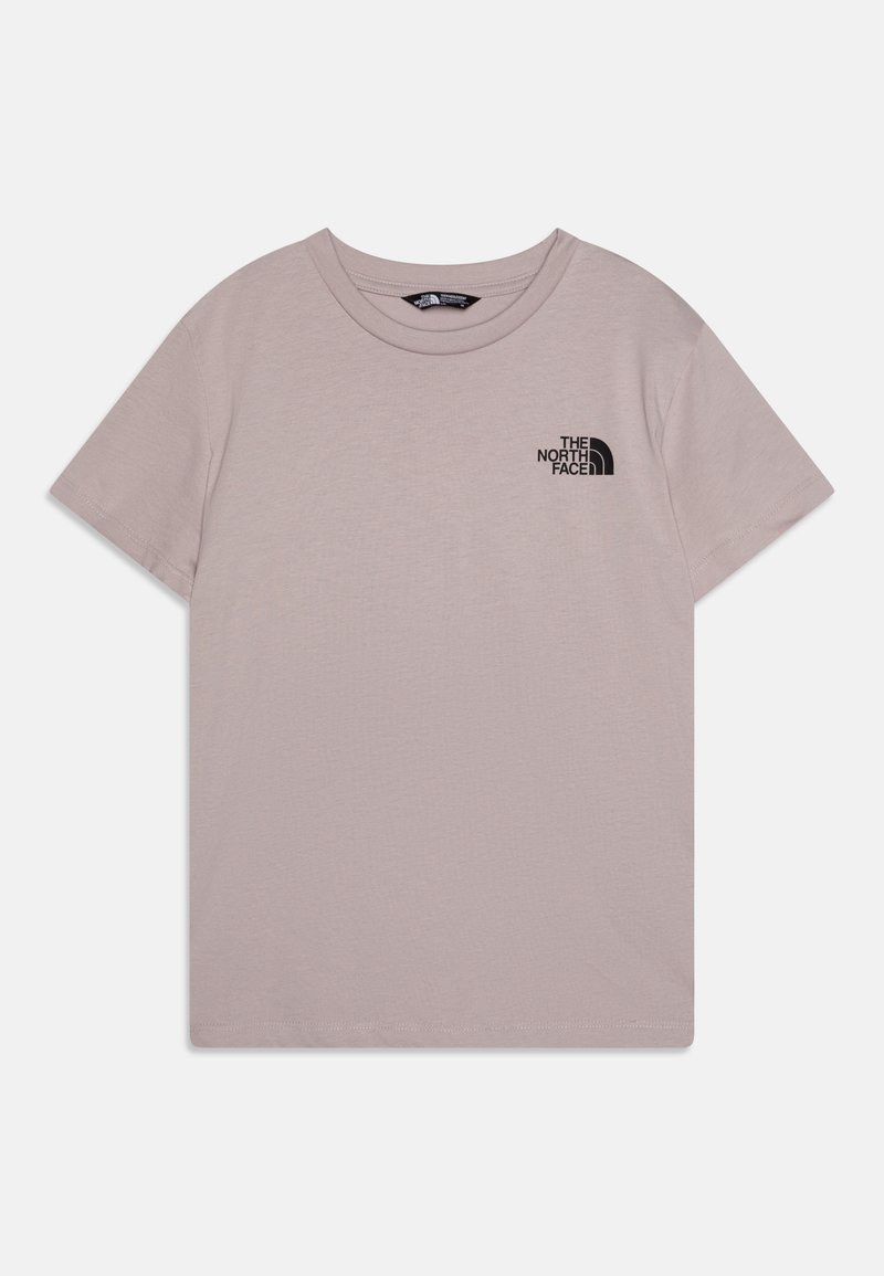 Γκρι βαμβακερό T-shirt με κοντά μανίκια και στρογγυλή λαιμόκοψη, με μαύρο λογότυπο στην αριστερή πλευρά του στήθους. Λείος, χωρίς ραφές τελείωμα.