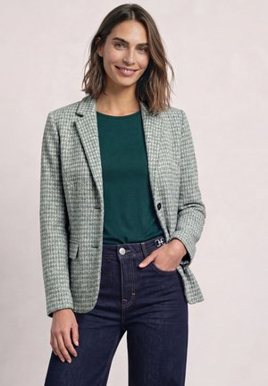 Street One, BASIC BLAZER WITH A NOTCHED COLLAR AND A PATTERN - Blazer - pure beige