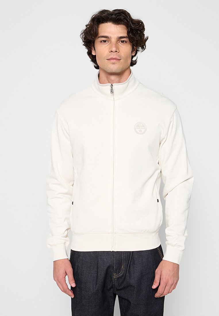 Napapijri Sweater met rits crème Napapijri Sweater met rits crème