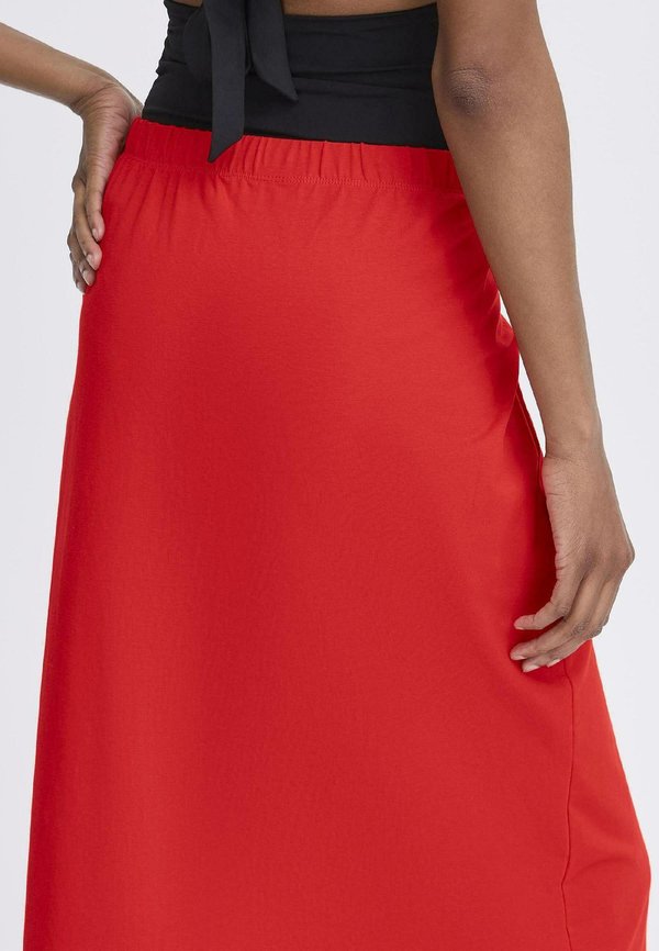 BYPANDINNA - Maxi skirt - flame scarlet2