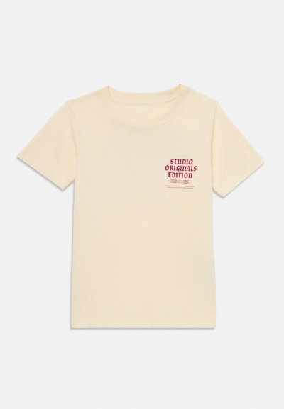 JORMEADOWS TYPO TEE CREW NECK - T-shirt imprimé - antique white