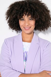 Angel of Style LONG-SLEEVE OPEN FRONT LAPEL COLLAR - Manteau court - lavender