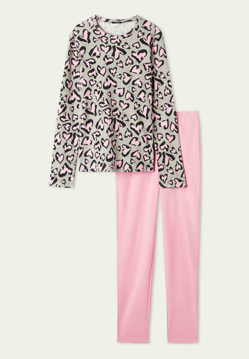 Damen Nachthemden | Tezenis LANGER SET Nachtwäsche Set grau light grey blend animal print/hellgrau - IH90646 Damen Nachthemden | Tezenis LANGER SET Nachtwäsche Set grau light grey blend animal print/hellgrau - IH90646