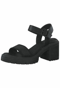s.Oliver Sandalen met plateauzool - black