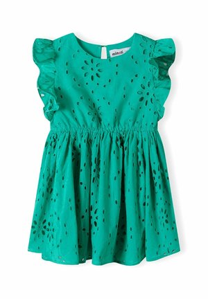 BROIDERY FRILL SLEEVES - Vestido informal - green