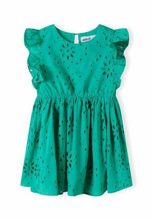 BROIDERY FRILL SLEEVES - Denné šaty - green