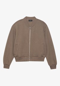 Mikina na zip - light brown