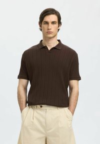 Selected Homme - SLHJADEN  - Polo marškinėliai - chocolate brown Miniatiūros vaizdas 1