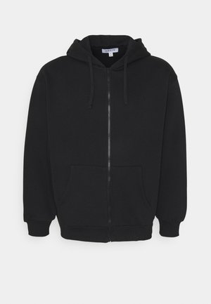 PLUS ZIP UP HOODIE - Tröja med dragkedja - black