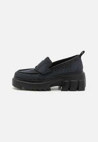 CRYSTALIZED LOAFER - Platåsko - black