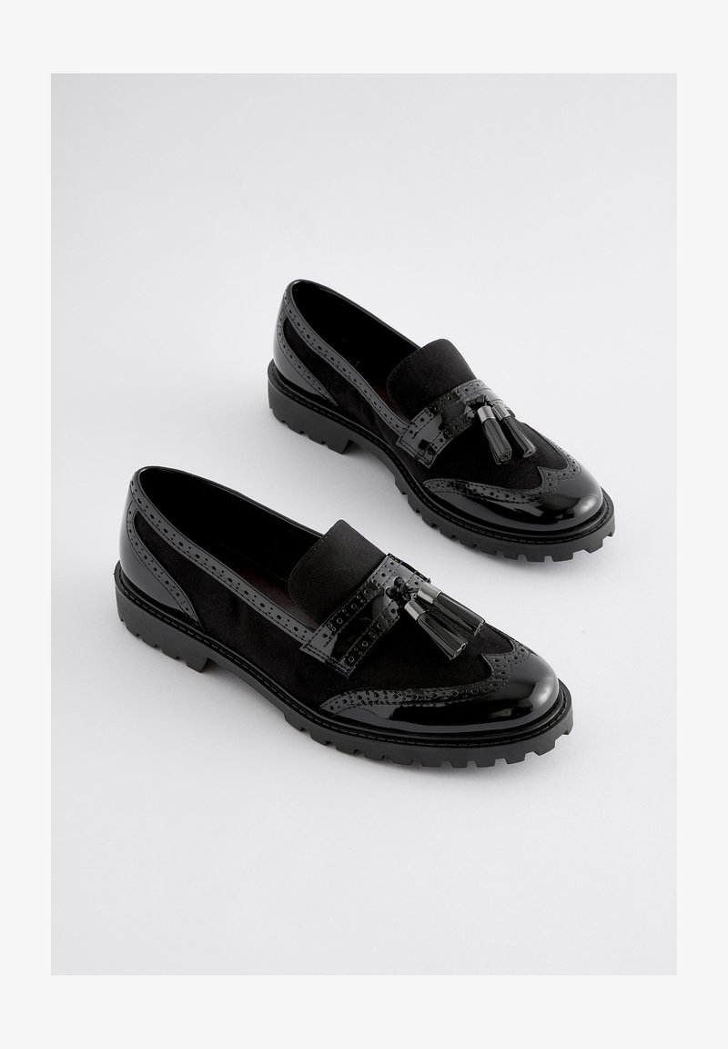 Next WIDE FIT FOREVER COMFORT TASSEL DETAIL CLEATED Instappers next-wide-fit-forever-comfort-tassel-detail-cleated-instappers