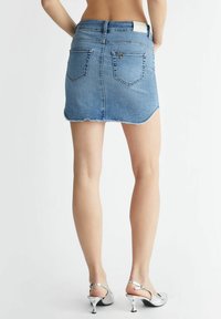 Liu Jo Jeans WITH RHINESTONES - Minigonna - blue denim