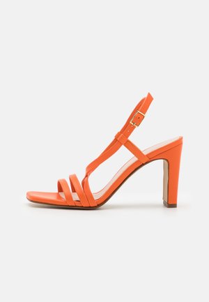 Højhælede sandaletter / Højhælede sandaler - orange