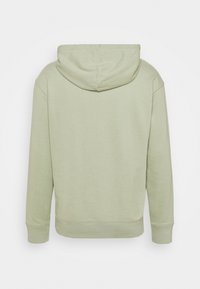 Sudadera verde claro con capucha, mangas largas y un ajuste relajado. Fabricada con tejido suave y con puños y dobladillo acanalados.