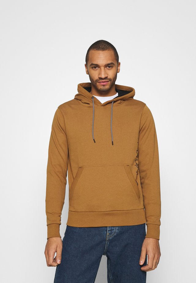VERTICAL SIDE LOGO HOODIE - Sweat à capuche - gold