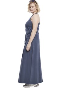 Urban Classics Curvy LADIES LONG RACER BACK DRESS - Maksi suknelė - vintageblue