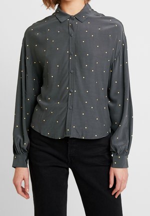 Overhemdblouse - mottled dark grey