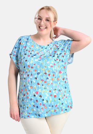 MIT PUNKTE-IN - Print T-shirt - blue multi