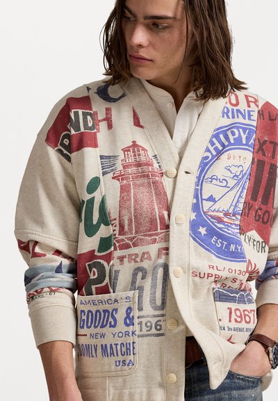 Polo Ralph Lauren LONG SLEEVE - Jaka ar rāvējslēdzēju - chalk heather multi