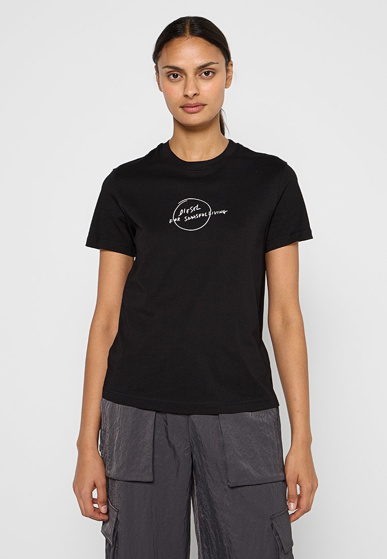 Diesel T-shirt print zwart Diesel T-shirt print zwart