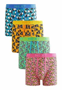 Unselected, bright orange green blue animal print