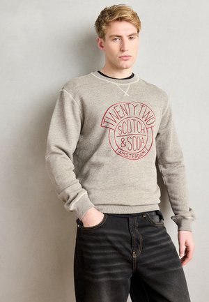 DENIM WASHED ARTWORK - Sweatshirt - grey melange