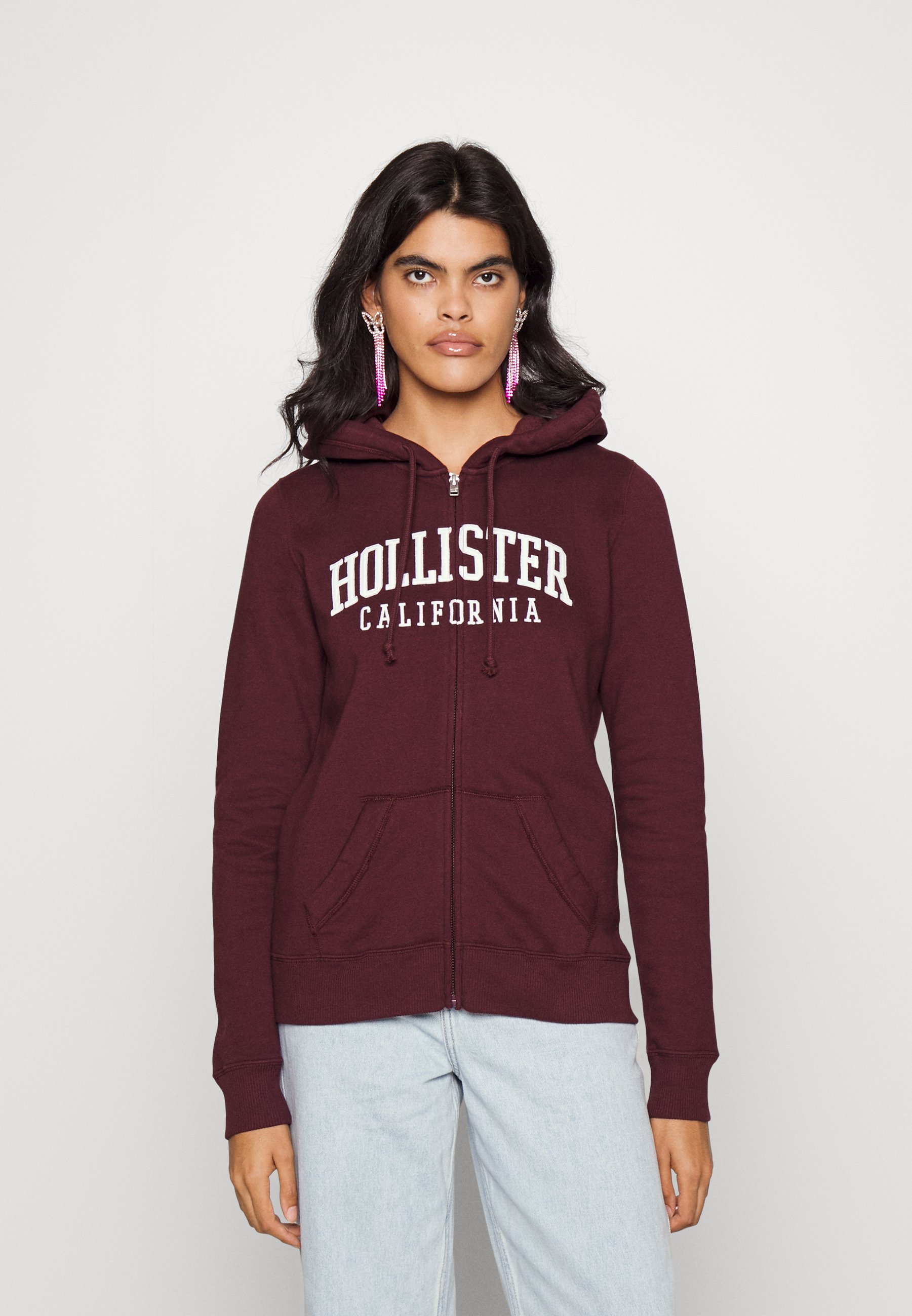Pull Capuche Pull Hollister Femme Rouge Sweat à Capuche Rouge