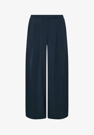 Evans, PLUS SIZE WIDE LEG TROUSERS - Stoffhose - navy