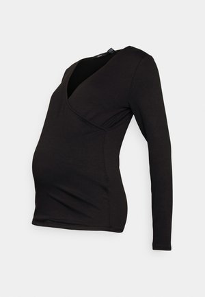 Vero Moda Maternity, VMMRIVA FAKE WRAP  - Langærmet T-shirt - black