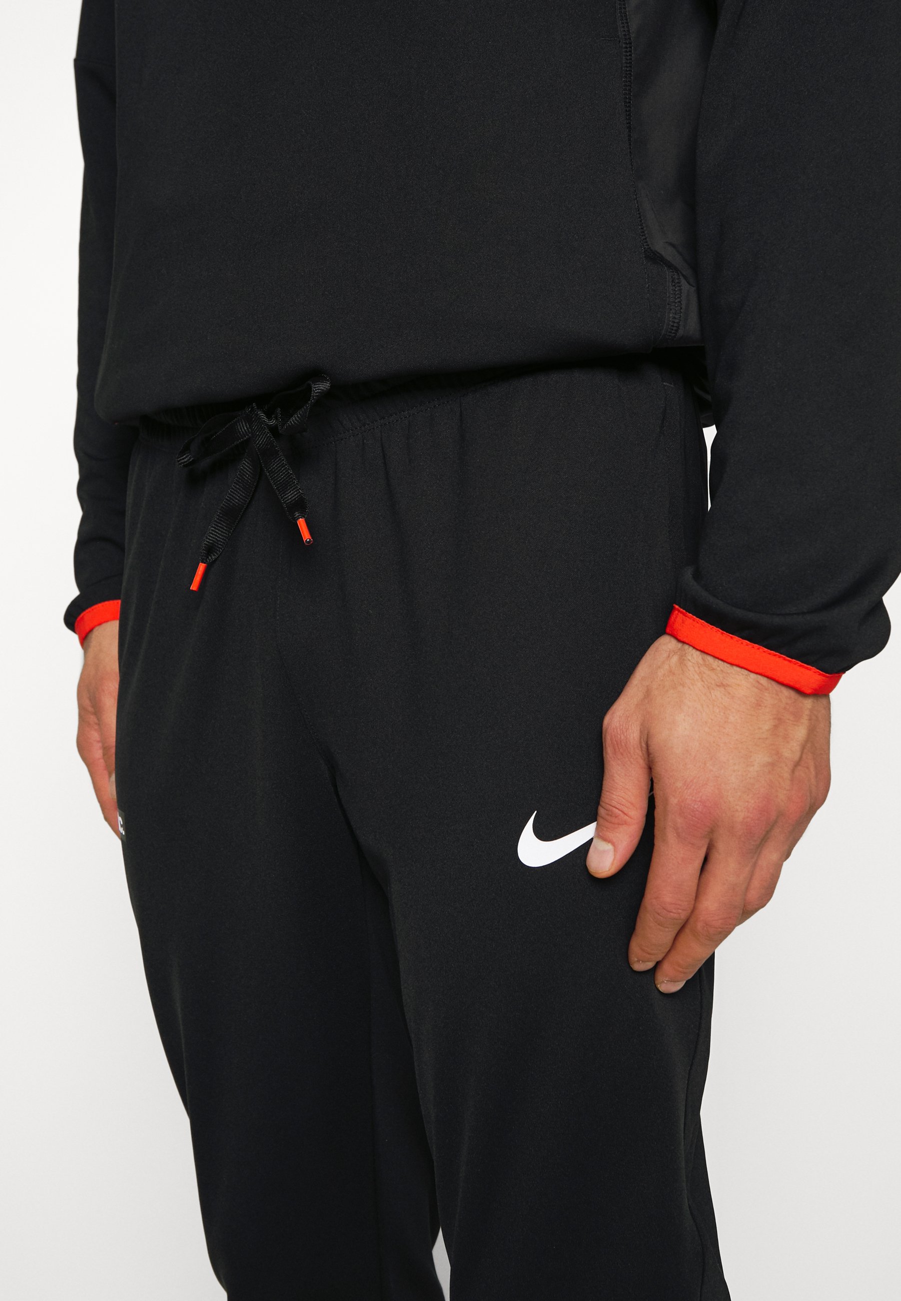 Nike Performance FC LIBERO DRILL SUIT - Chándal - black/habanero  red/white/negro - Zalando.es