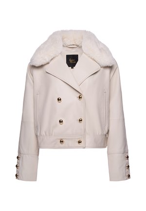 faina, Leren jas - white