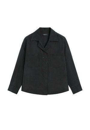 Massimo Dutti, FLUID DOUBLE-BREASTED SHIRT - Button-down blouse - dark grey