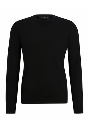 BASIC NEW MERINO CREW NECK - Strickpullover - black