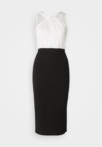MARLA KNOT MIDI DRESS - Jersey dress - black/white