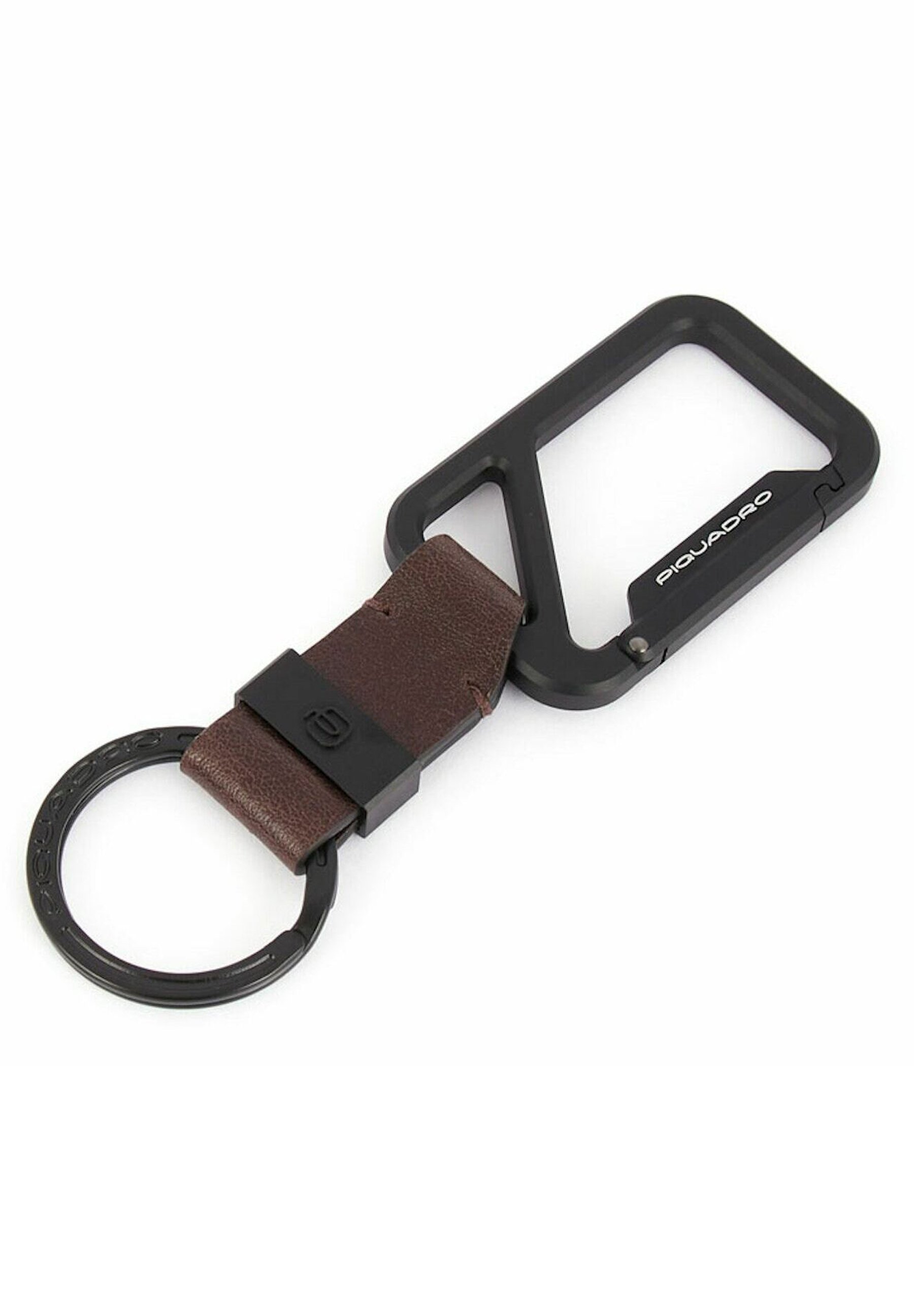 Charme Letter B UNTAGS - Effet Cuir Noir - Porte-clés Ou Pendentif Smartphone - Boucle Or - 6.3x5 Cm - 4