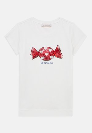 REGULAR TEE CARAMELLA - T-shirt con stampa - bianco