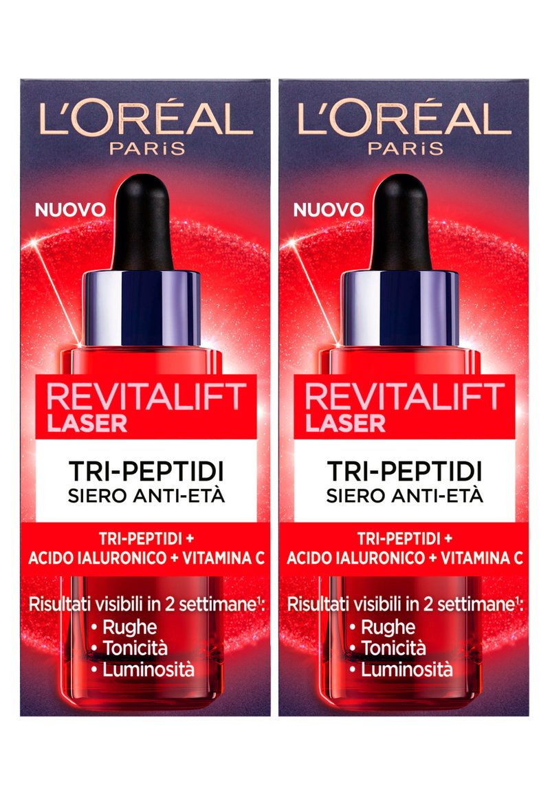 L'Oréal Paris - L'ORÉAL PARIS REVITALIFT LASER SIERO TRI-PEPTIDI ANTI-ETÀ CON ACIDO IALURONICO + VITAMINA C - 2 PACK - Siero - trasparente, Ingrandire