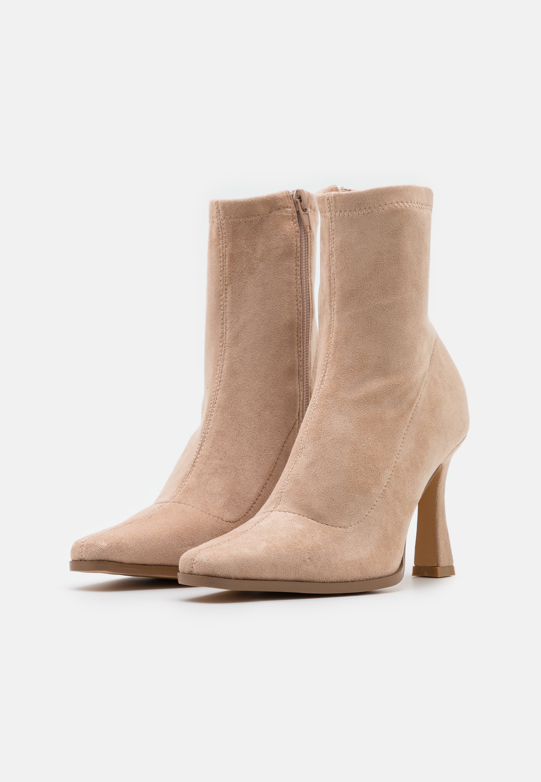 tan suede sock booties