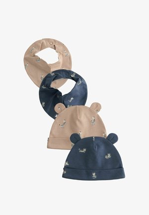 4 PIECE SET - Kootud müts - multi